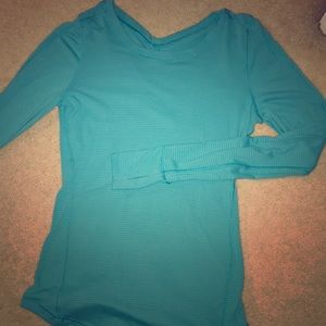 Lululemon Turquoise Long Sleeve Shirt